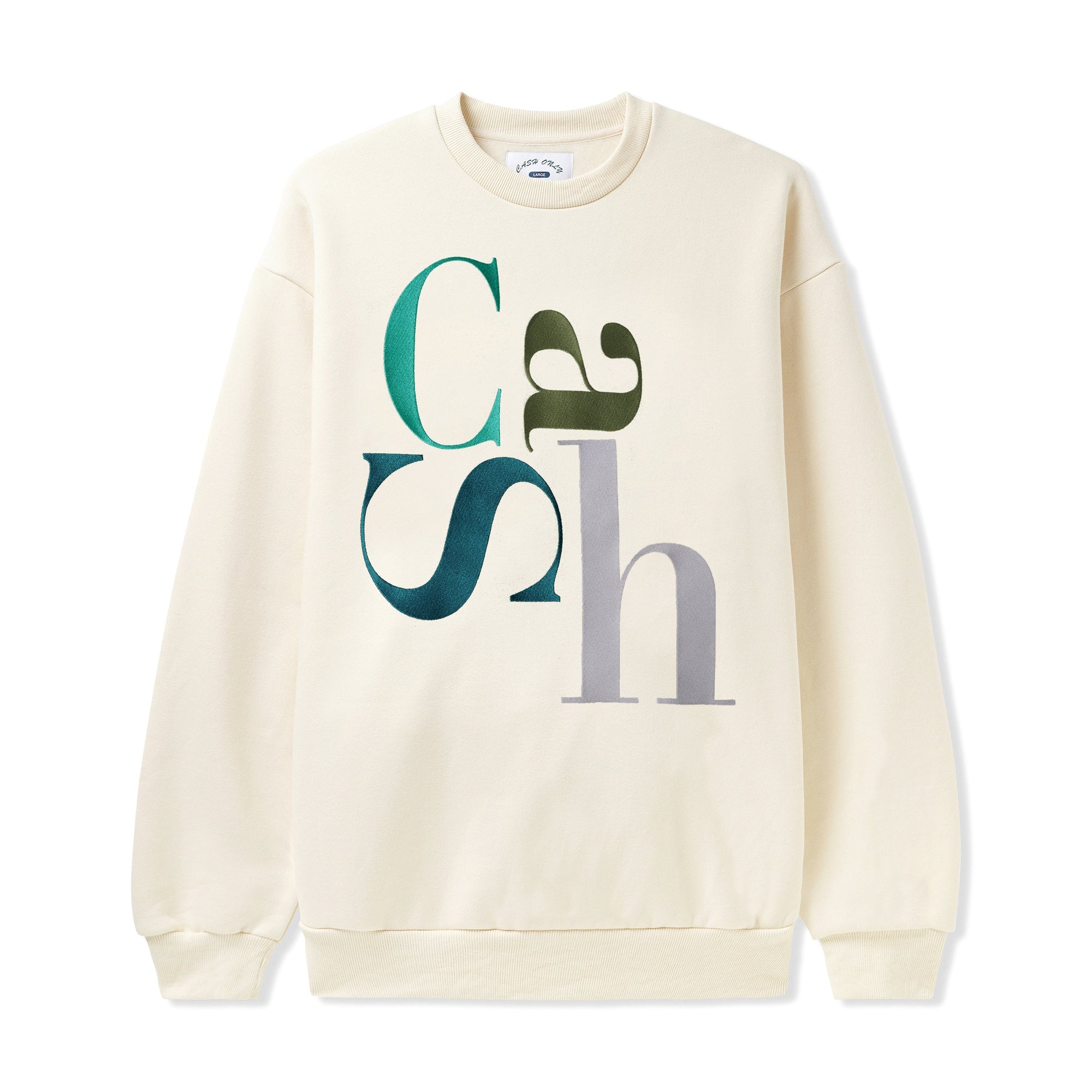 Big Letter Crewneck, Cream