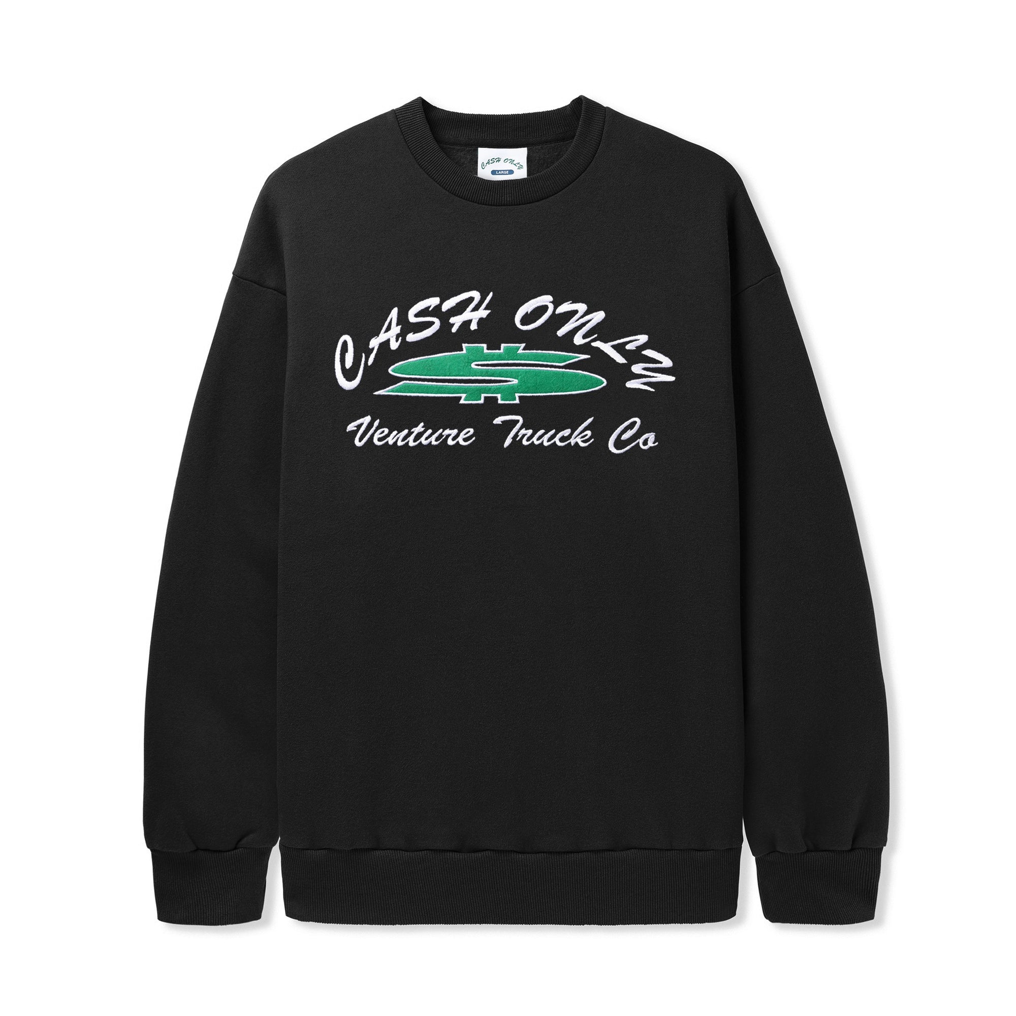 Dollar Sign Crewneck, Black