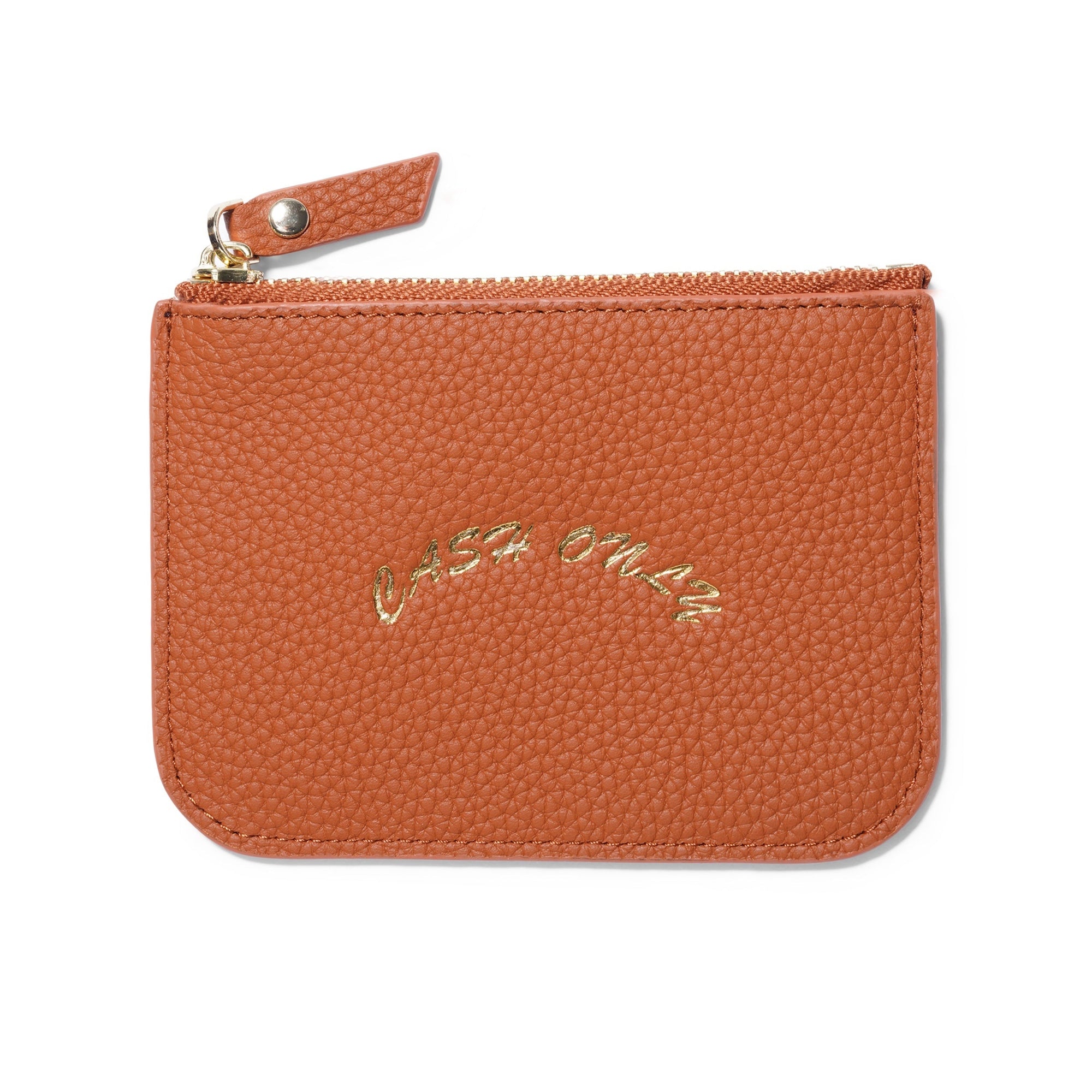 Leather Zip Wallet - Tan