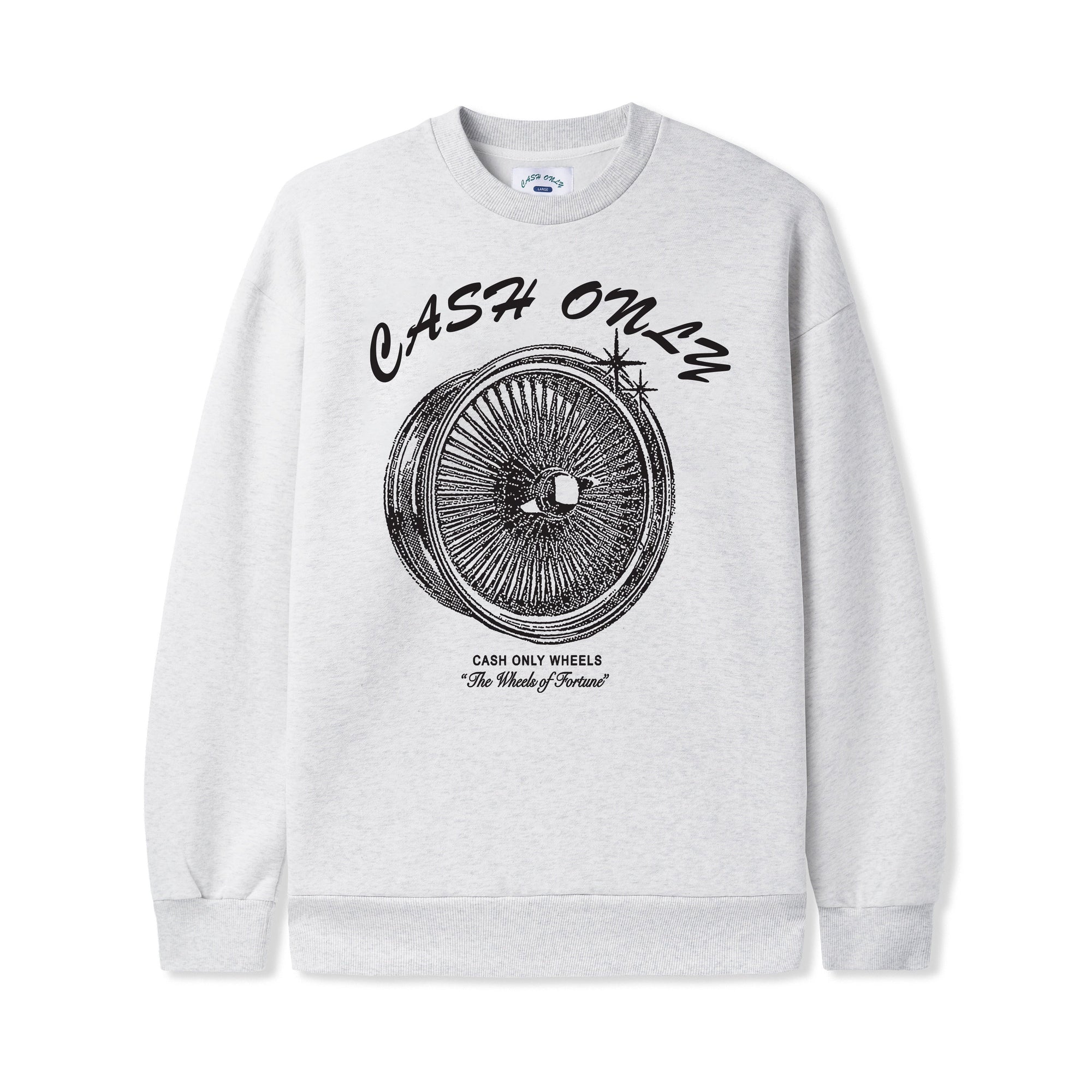 Wheels Crewneck, Ash