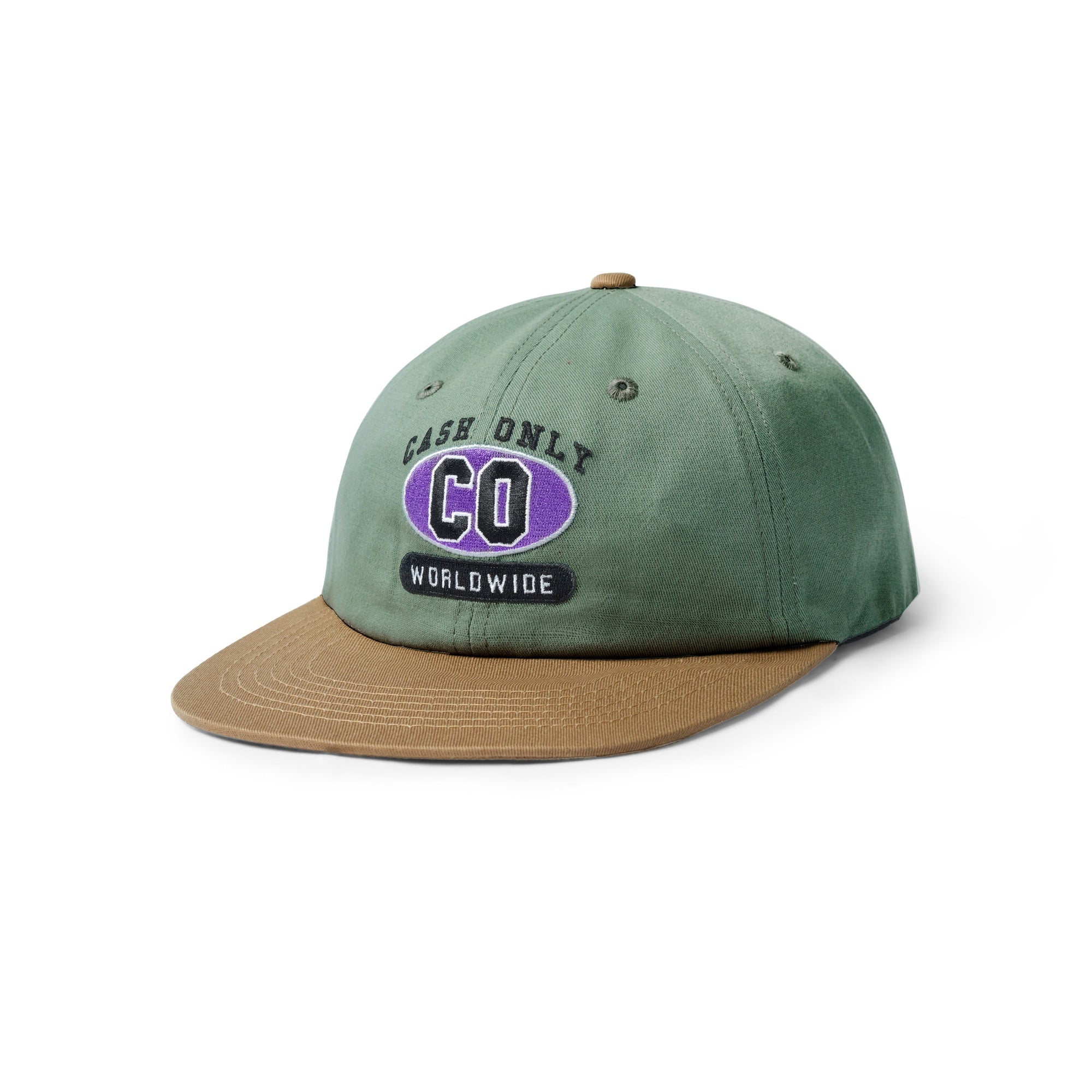 Team 6 Panel Cap, Sage / Brown